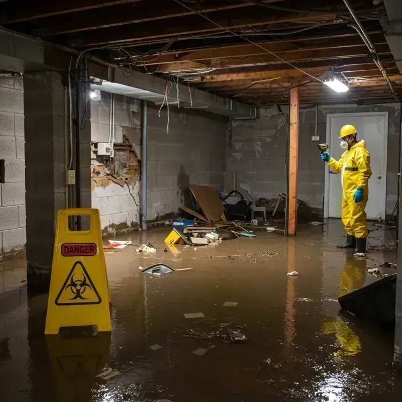 Flooded Basement Electrical Hazard in Manila, AR Property